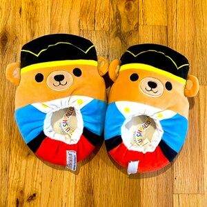 Squishmallows Kellytoy Braven Christmas Bear Nutcracker Holiday Slippers sz 13-1